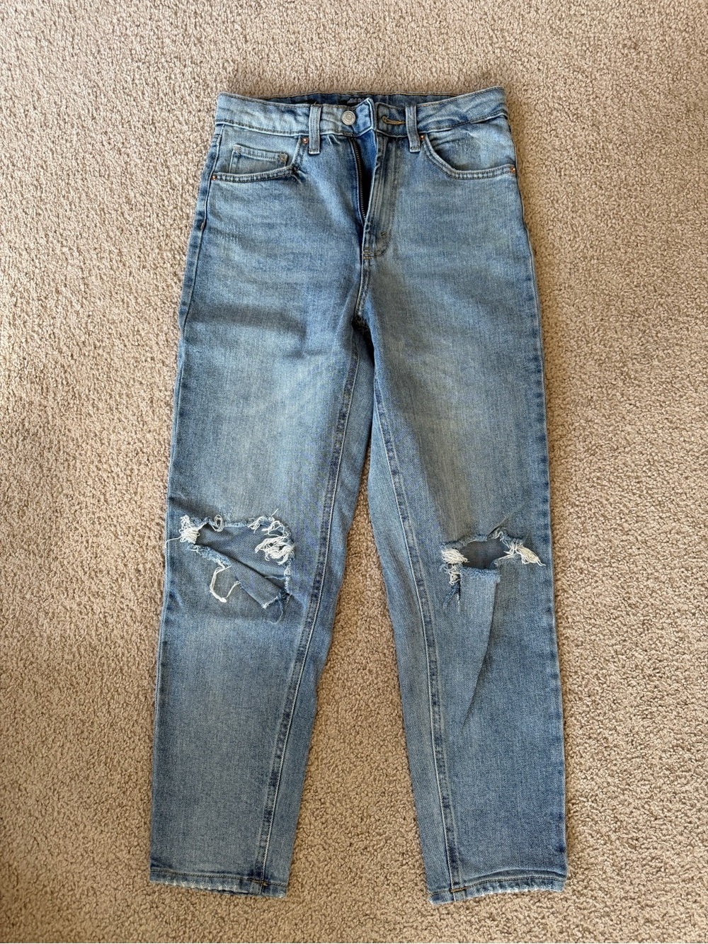 wild fable Light Blue Distressed High-Rise Jeans